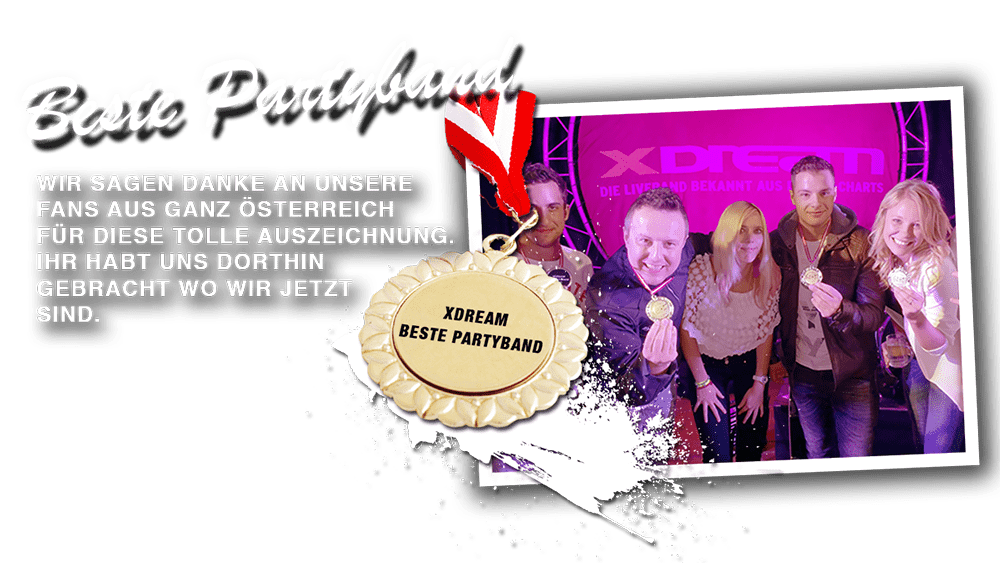 XDREAM mit Auszeichnung für die beste Partyband